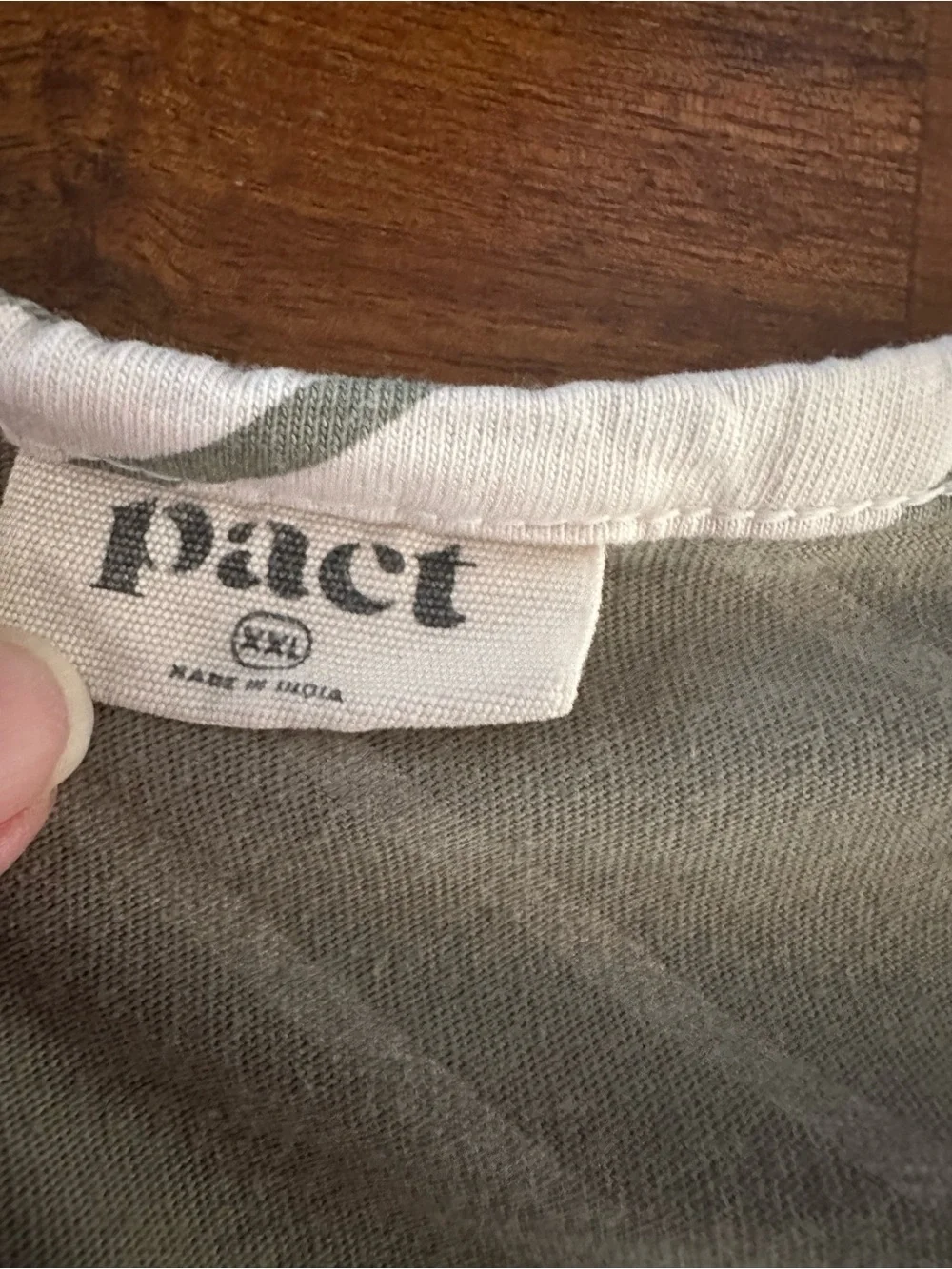 Pact organic cotton green striped swing staycation sleep tank size XXL